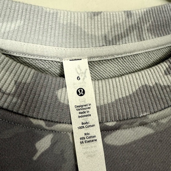 Lululemon Perfectly Oversized Crew Incognito Camo Alpine White Multi - Picture 7 of 9